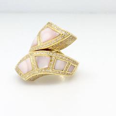 VICTORIA CASAL Diamond and Mother of Pearl  Wrap Ring