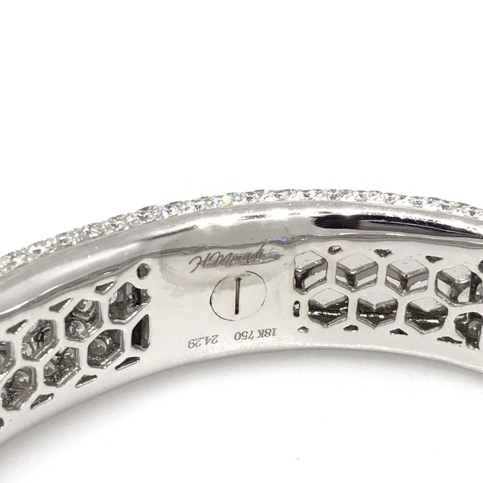 Women's or Men's 24.29 Carat Pave Diamond Bangle Bracelet