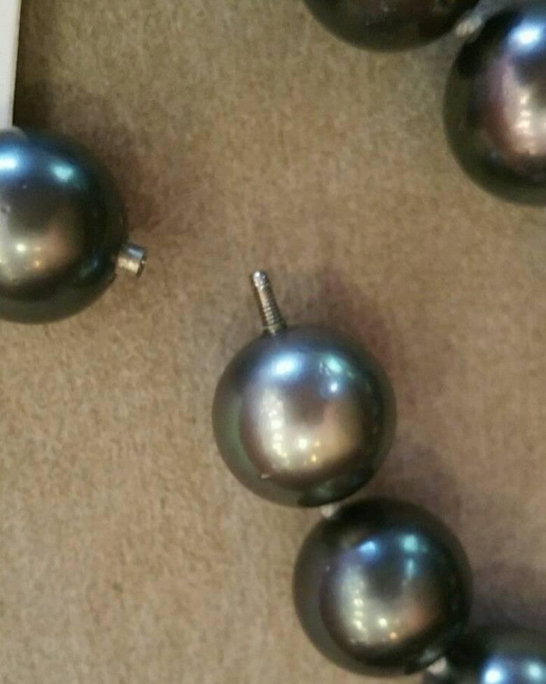 Tahitian Black South Sea Pearl Necklace 1