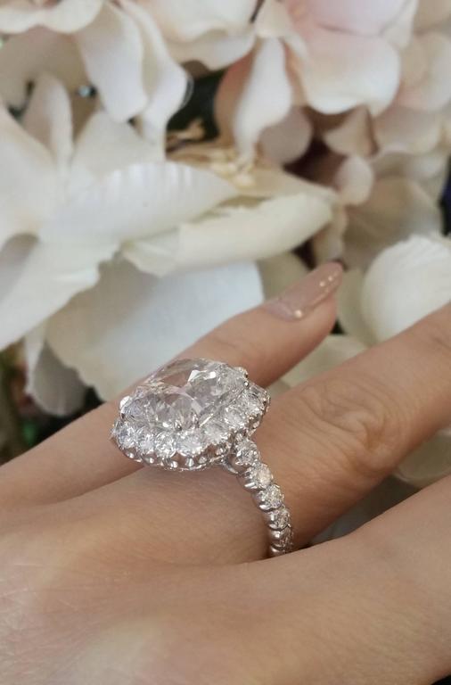 10 03 Carat Gia Cert Cushion Cut Diamond Platinum Engagement Ring 10 03 Ct Cushion Modified Brilliant Measurements Of Center Stone 12 45 X 11 68 7 99 Mm