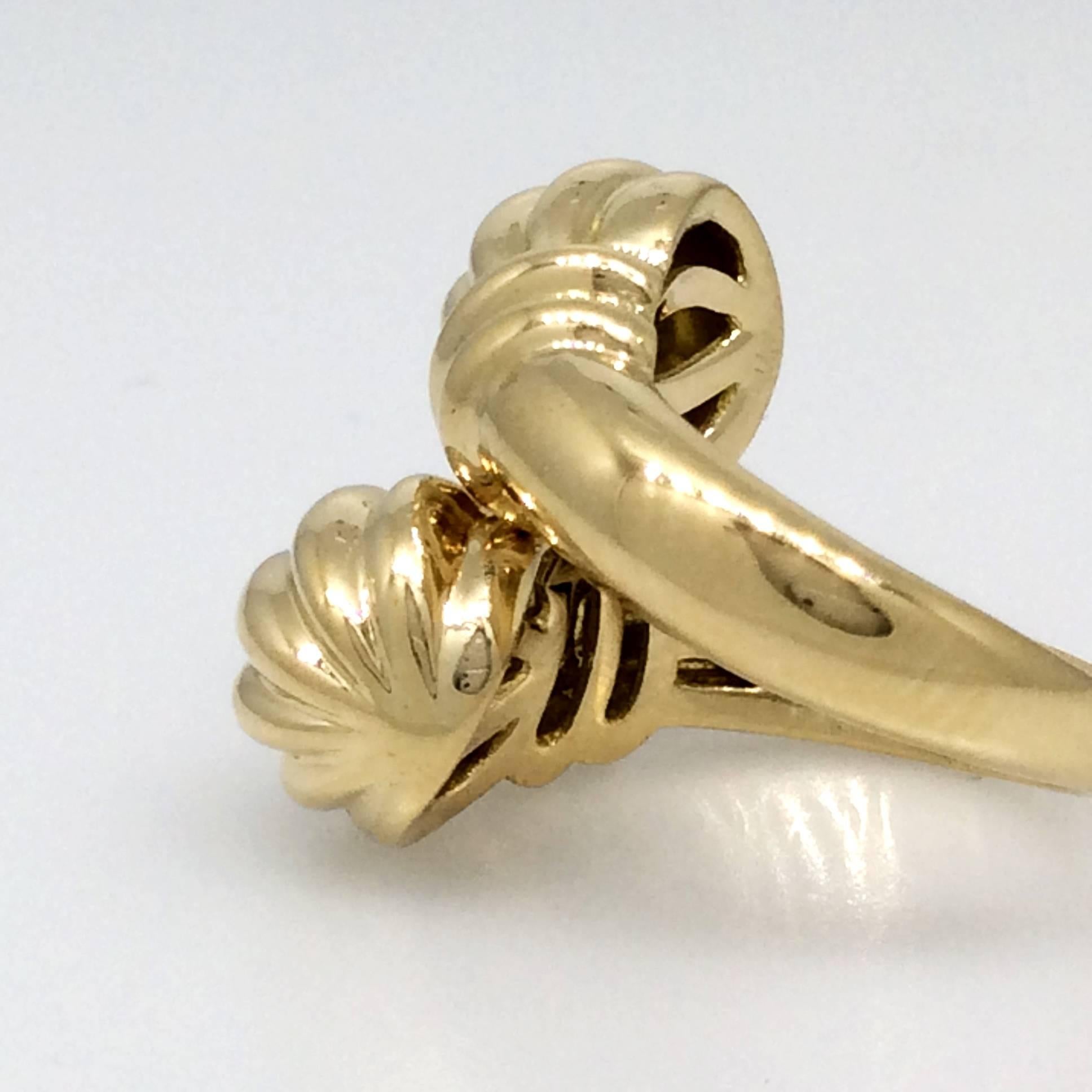 Boucheron Gold Double Finial Wrap Ring in 18k Yellow Gold For Sale 3