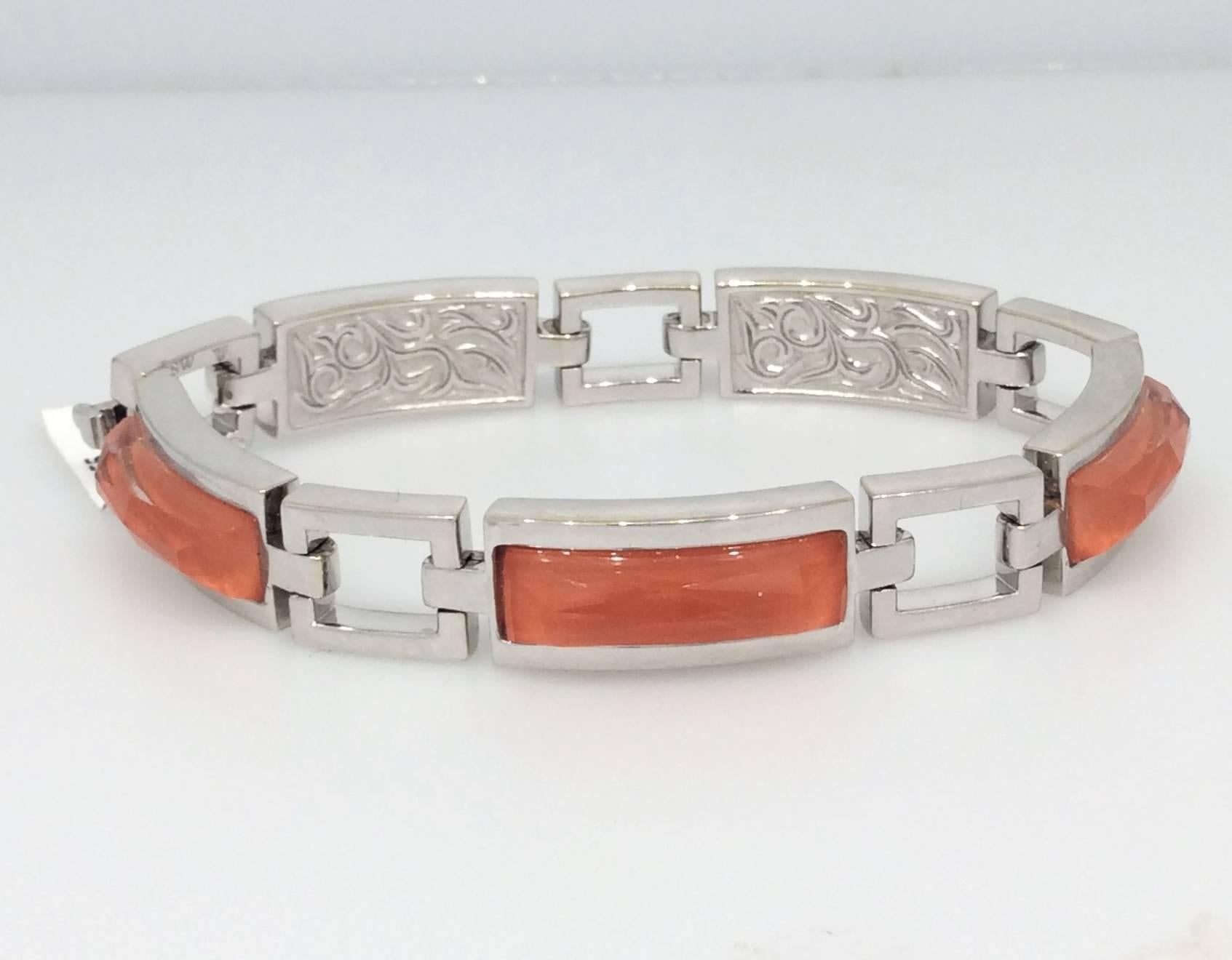 Stephen Webster Crystal Haze Coral Quartz Gold Bracelet For Sale 3