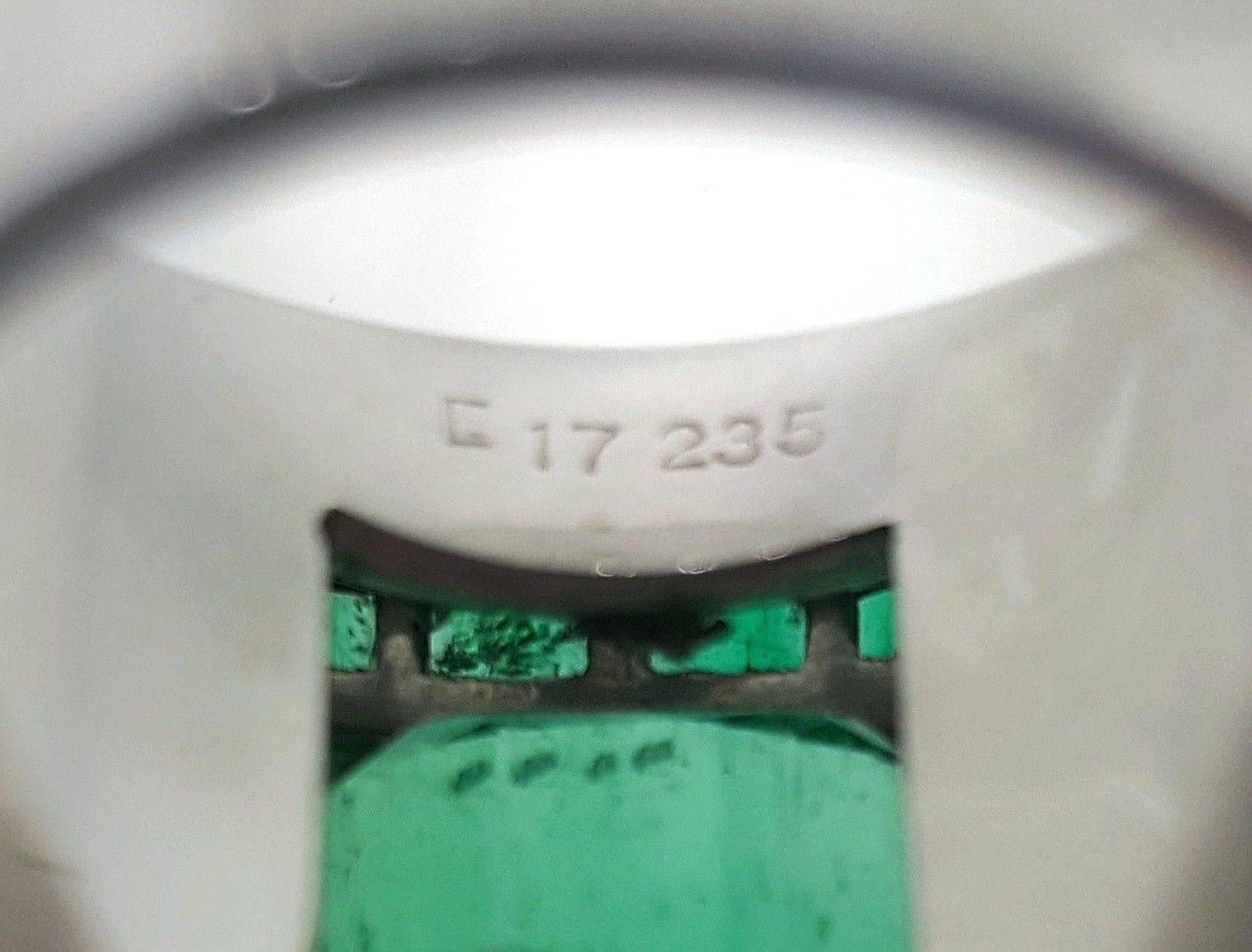 GIA Certified 17.23 Carat Colombian Emerald Cocktail Platinum Ring 3