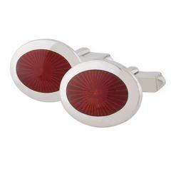 Sterling Silver and Guilloche Enamel Cufflinks 8