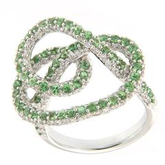 Hammerman Diamond Savorite Gold Ring 9
