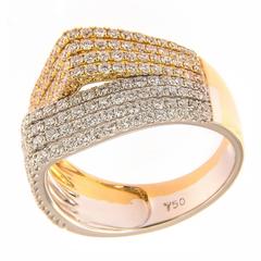 Hammerman  of new York  Diamond Two-Tone Gold Ring