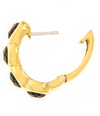 Hammerman Smoky Topaz Gold Earrings