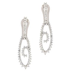 Jean Vitau Harmonie Diamond Gold Drop Earrings