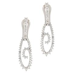 Jean Vitau Harmonie Diamond Gold Drop Earrings 9