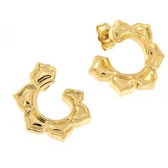 Boucles d'oreilles pendantes Gemlok Soleil en or jaune 18 carats