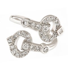 Gumuchian Bague de la collection Gallop en or blanc 18 carats et diamants