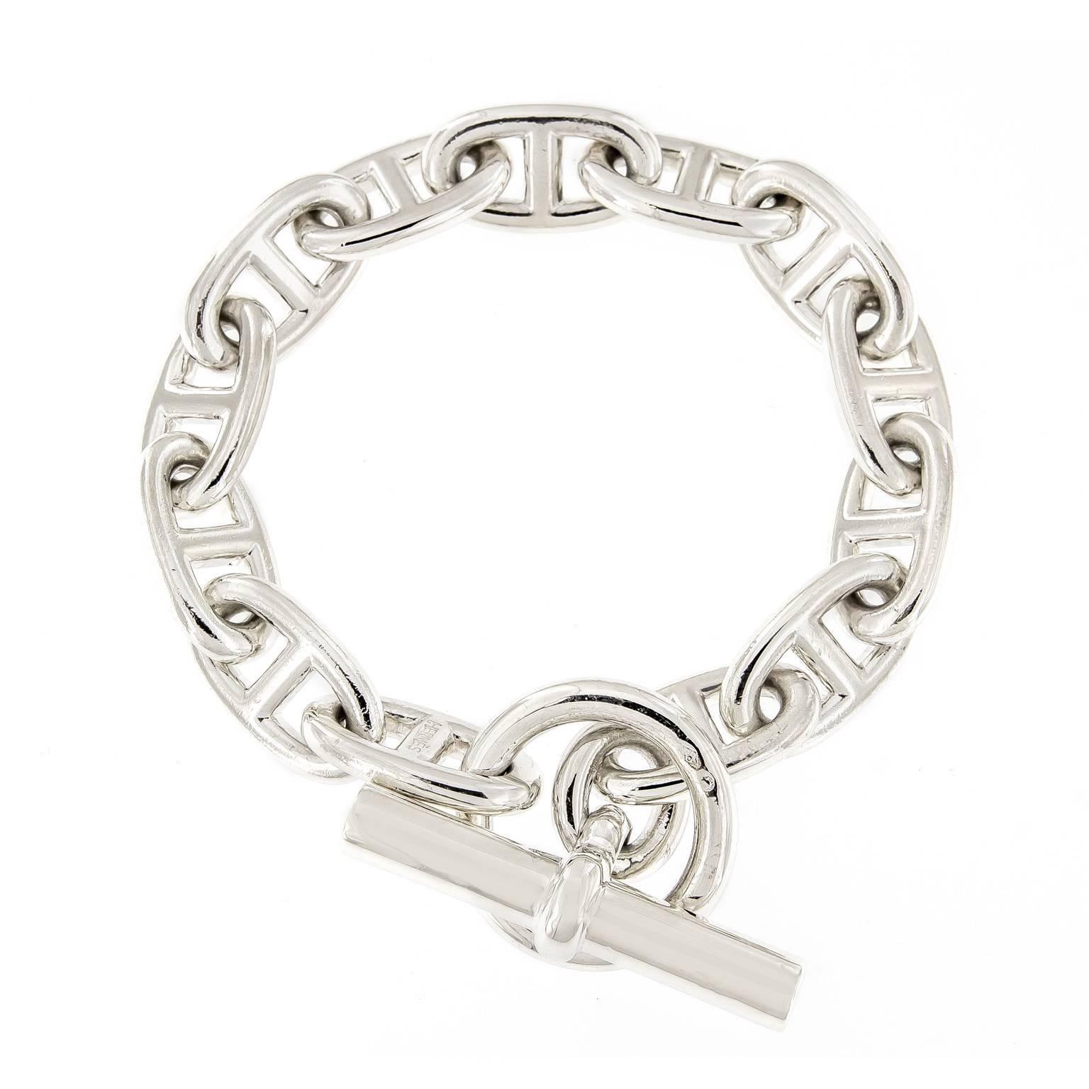 Hermès Anchor Link Sterling Silver Bracelet
