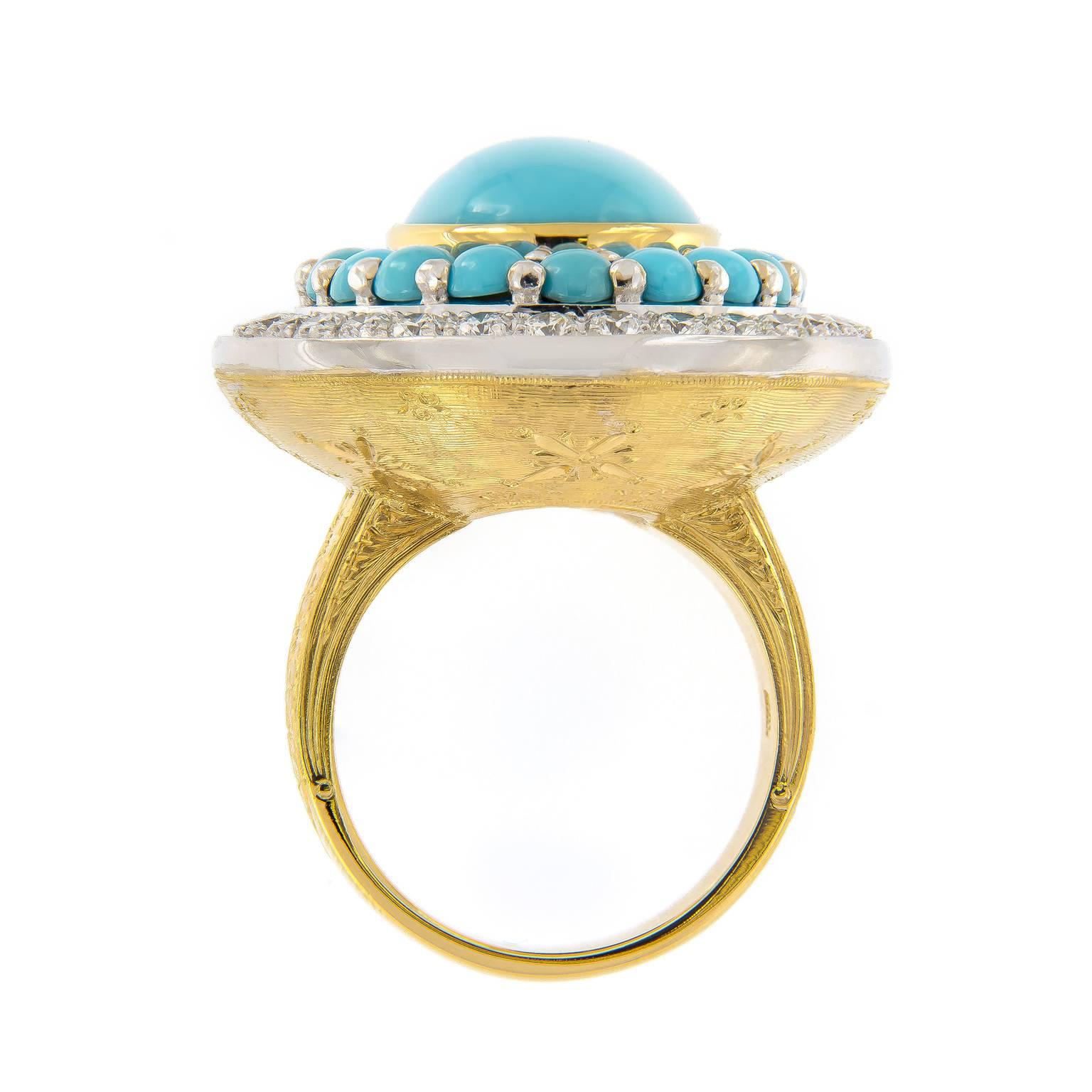 turquoise cocktail ring