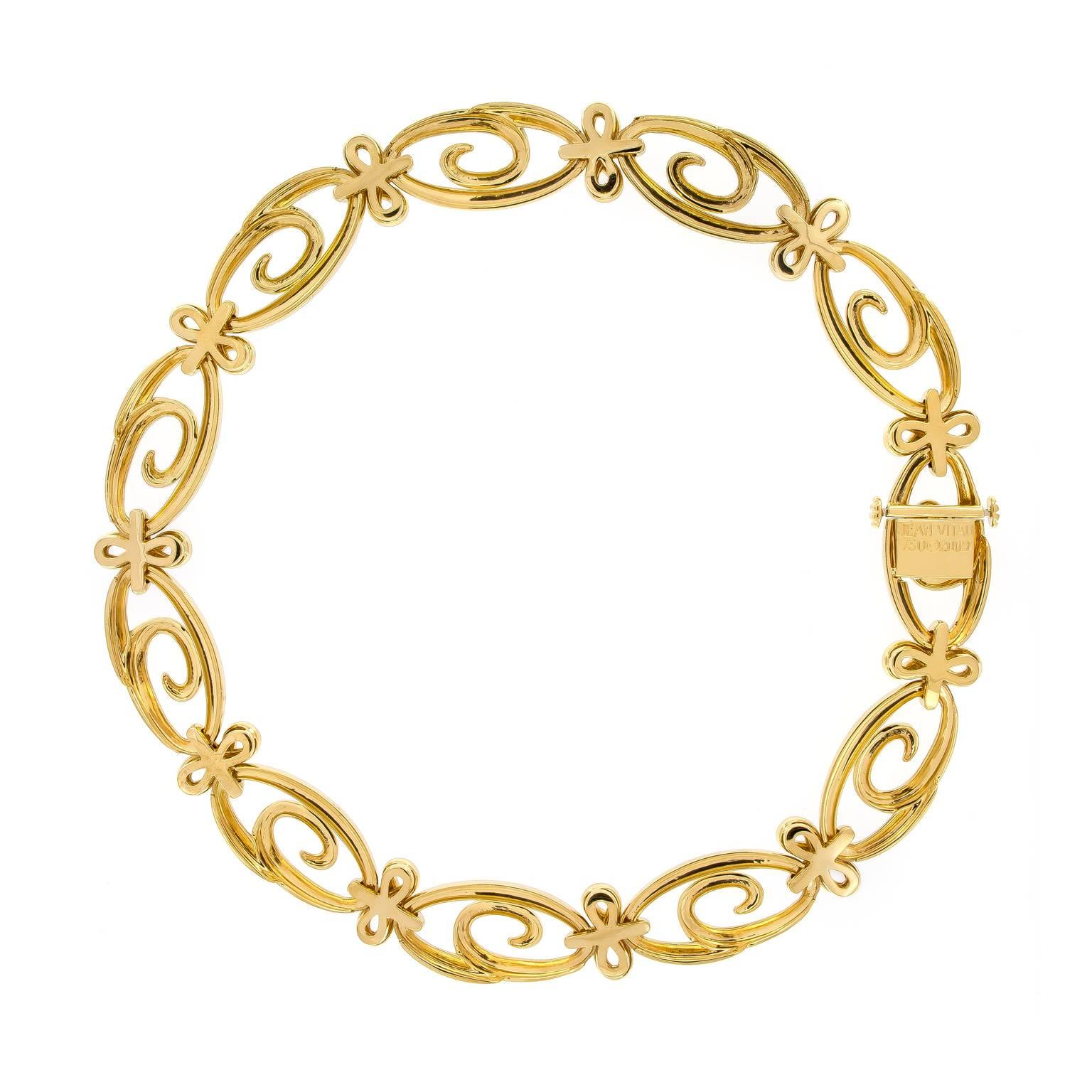 Jean Vitau Harmonie Yellow Gold Necklace 1