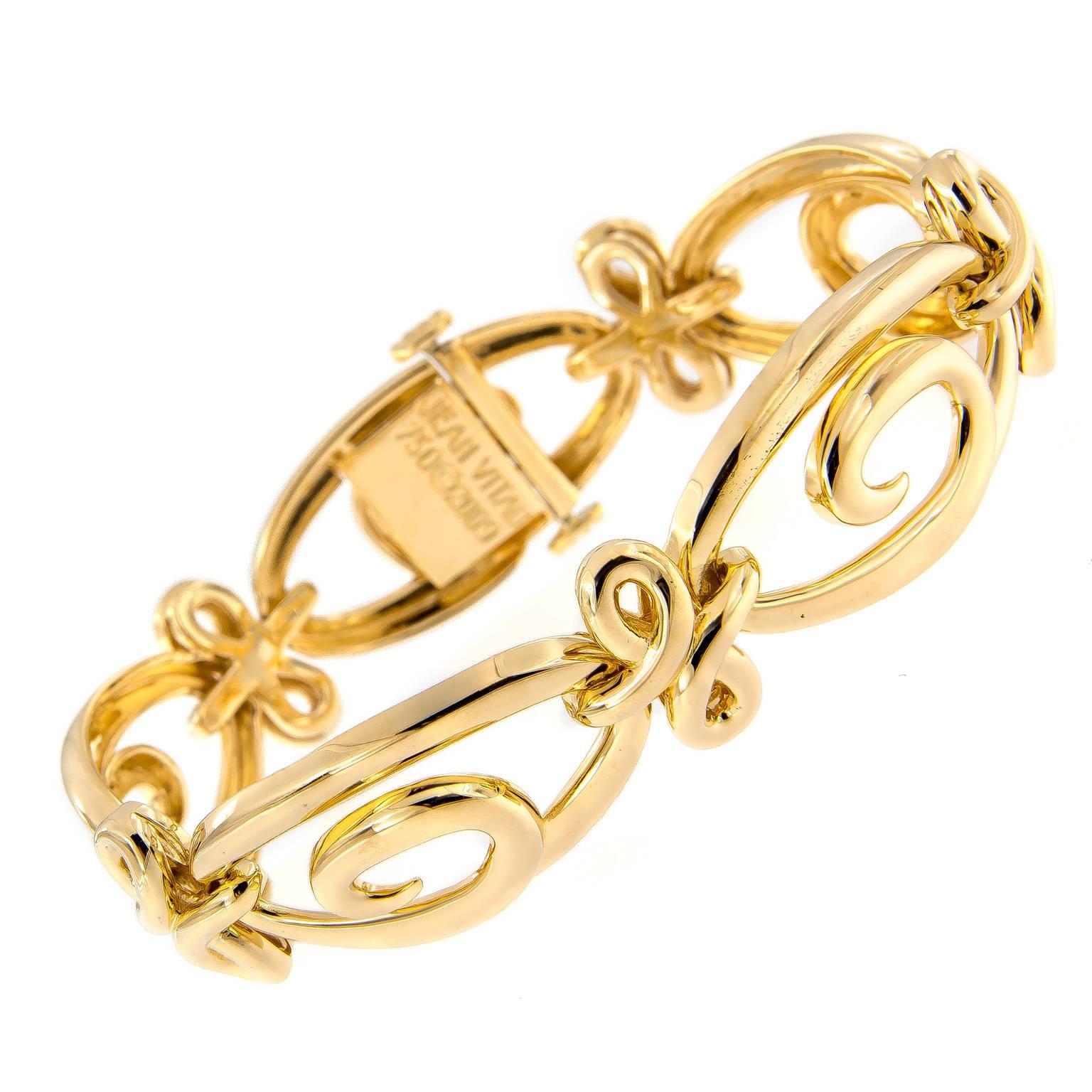 Jean Vitau Harmonie Yellow Gold Bracelet
