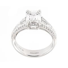 1.61 Carat Crisscut Diamond & Platinum Engagement Ring by Christopher Designs