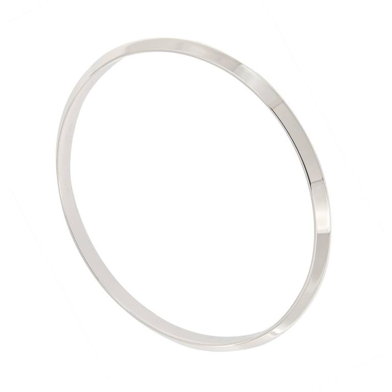 Tiffany and Co. Sterling Silver Knife Edge Bangle Bracelet at
