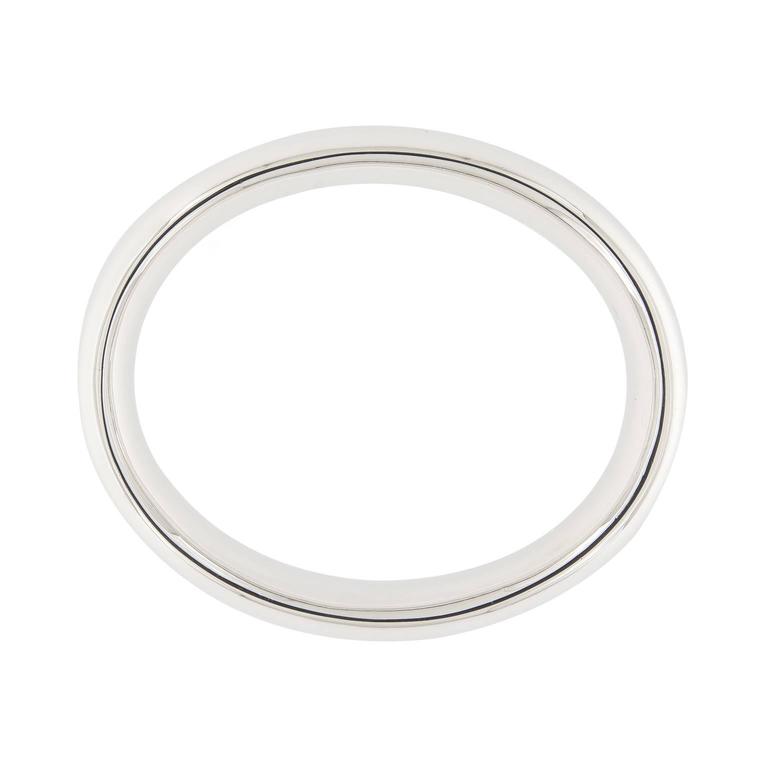 Tiffany and Co. Sterling Silver Knife Edge Bangle Bracelet at
