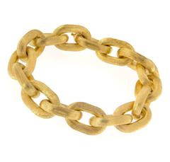 Textured Large Link Gold Bracelet