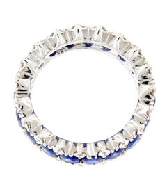 Sapphire Diamond Gold Eternity Ring