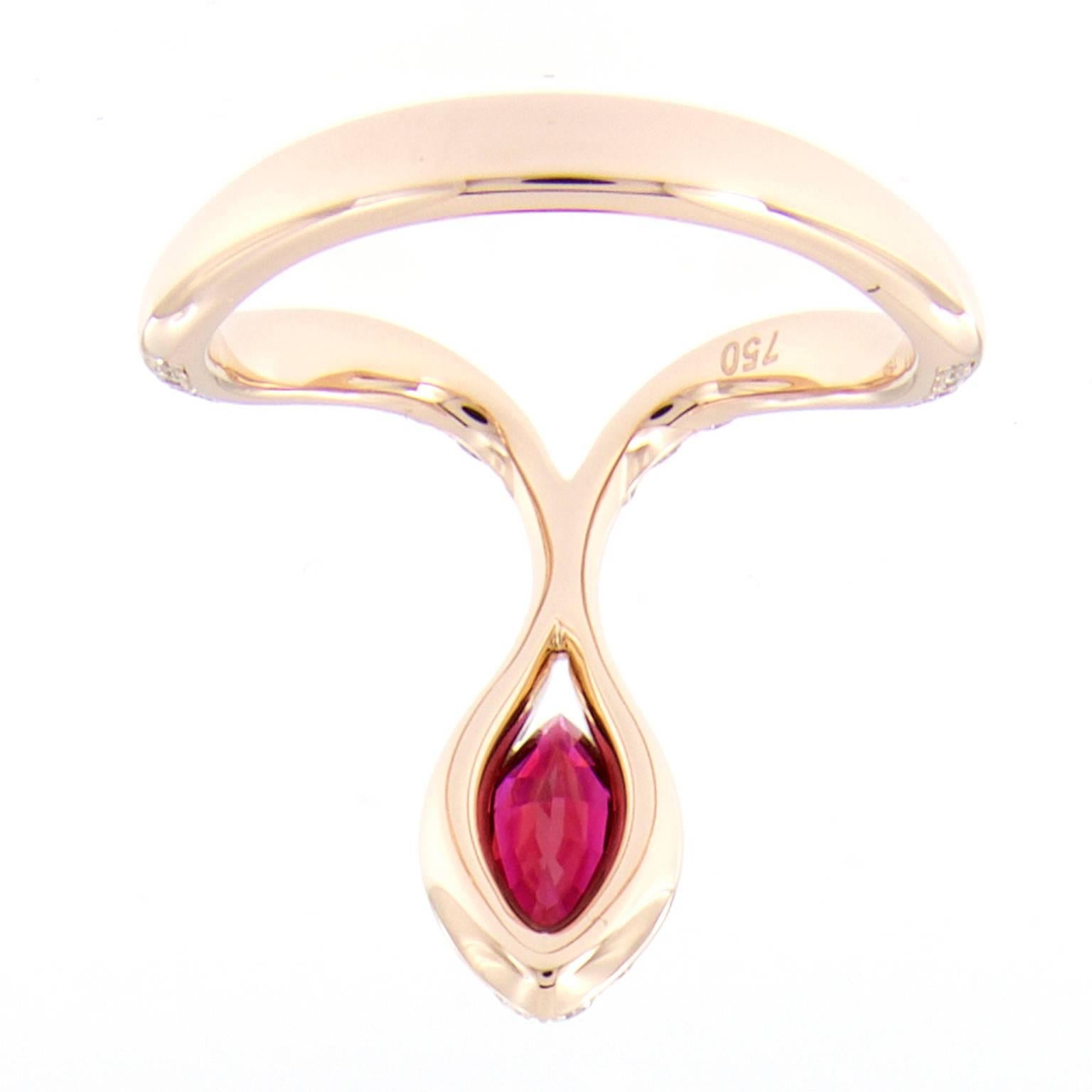 Women's Baenteli Royale Marquise Ruby Diamond Ring