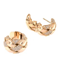 Garavelli Boucles d'oreilles Huggie en or et diamants
