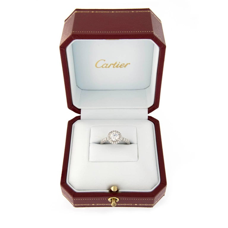 Cartier Destinée Platinum Diamond Engagement Ring at 1stDibs cartier destinee engagement ring