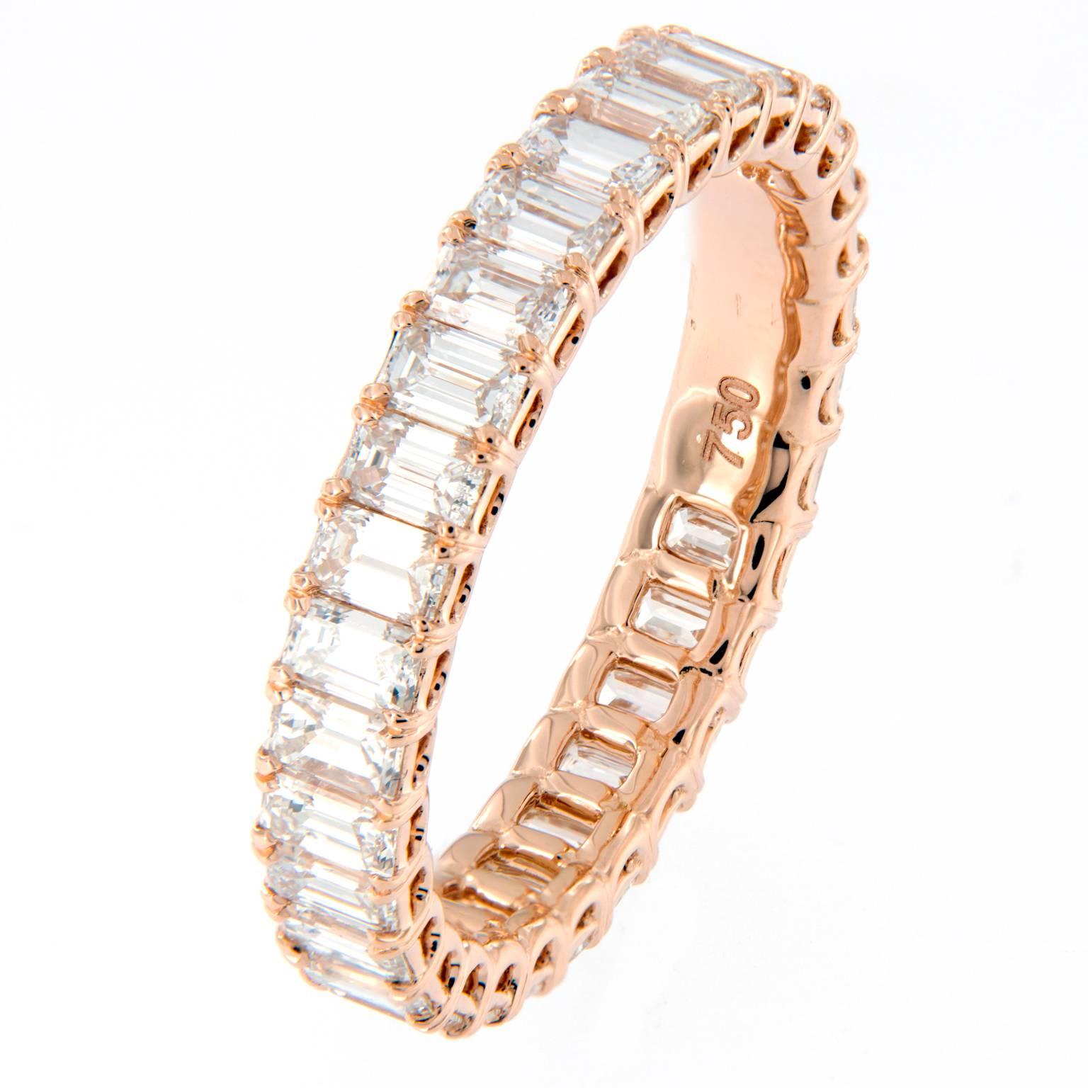 Diamond Rose Gold Eternity Band