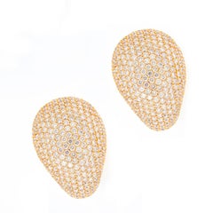 Christophe Danhier Pave Diamond Dome Earrings