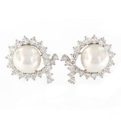 Angela Cummings South Sea Pearl Diamond Earrings