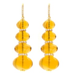 Goshwara Citrine Diamond Drop Earrings