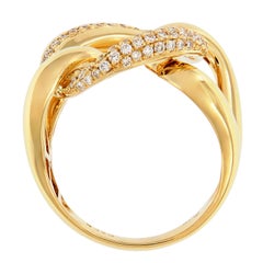 Yellow Gold Diamond Knot Ring