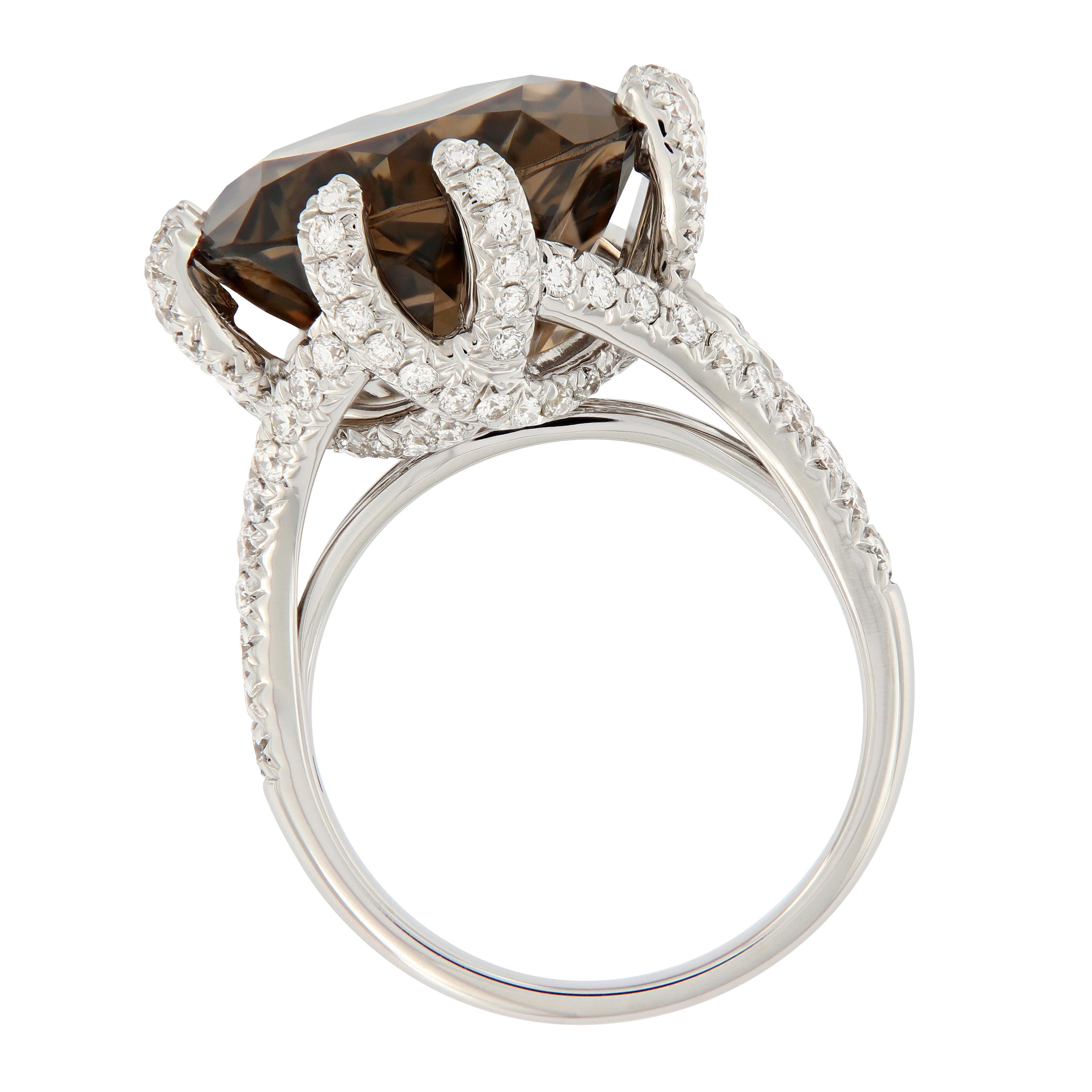 smokey quartz engagement ring