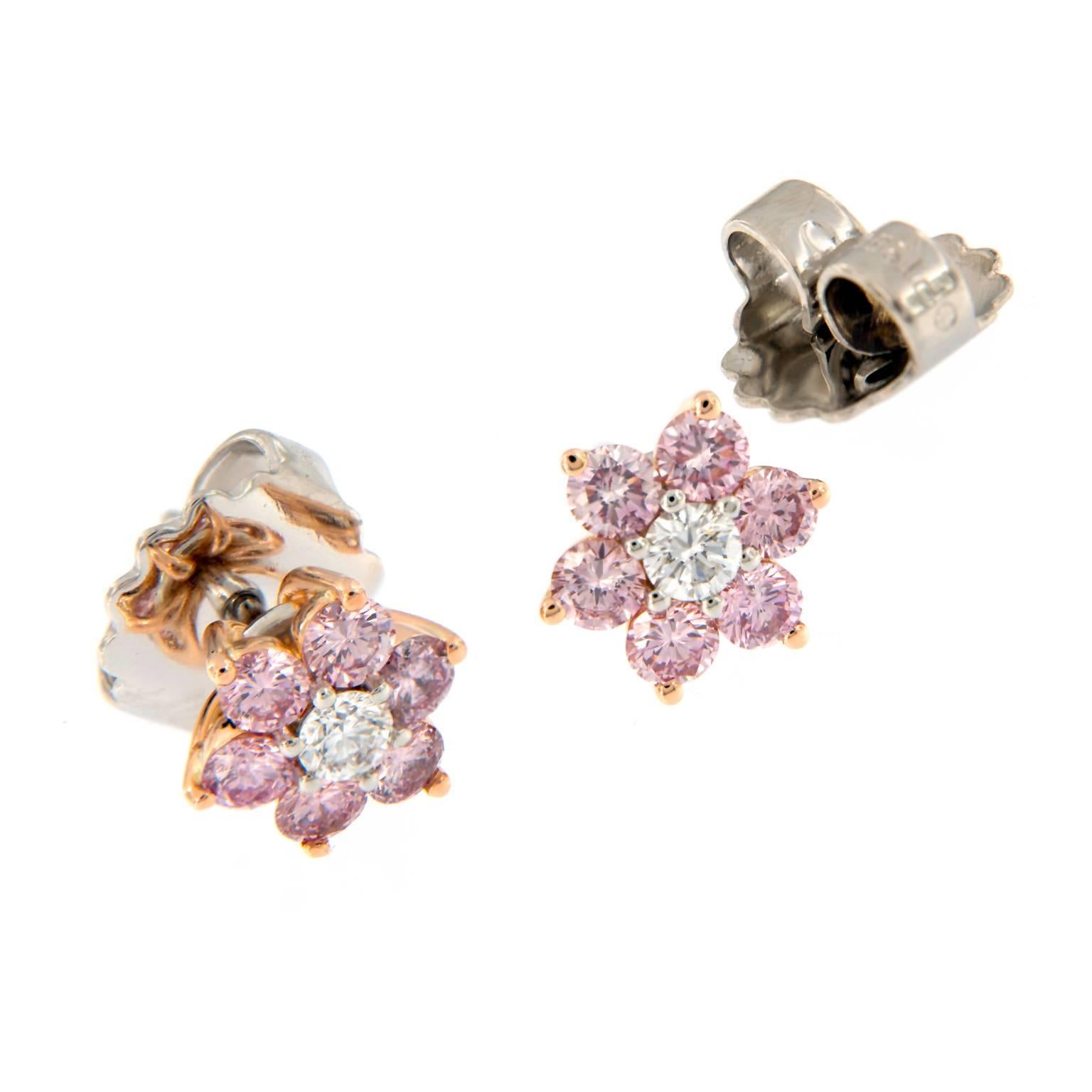 earrings pink diamond