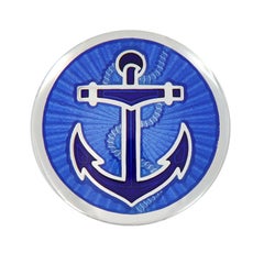 Sterling Silver Guilloche Enamel Cufflinks