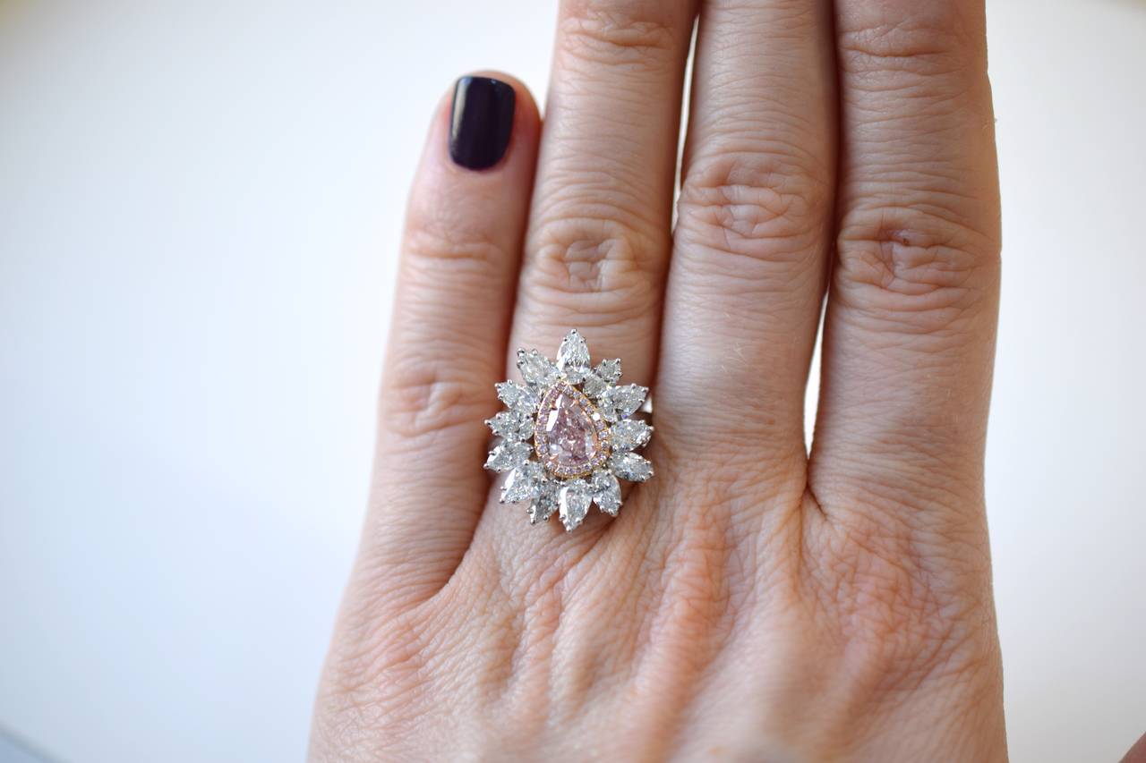 NALLY  G.I.A Intense Pink  Diamond Ring 2