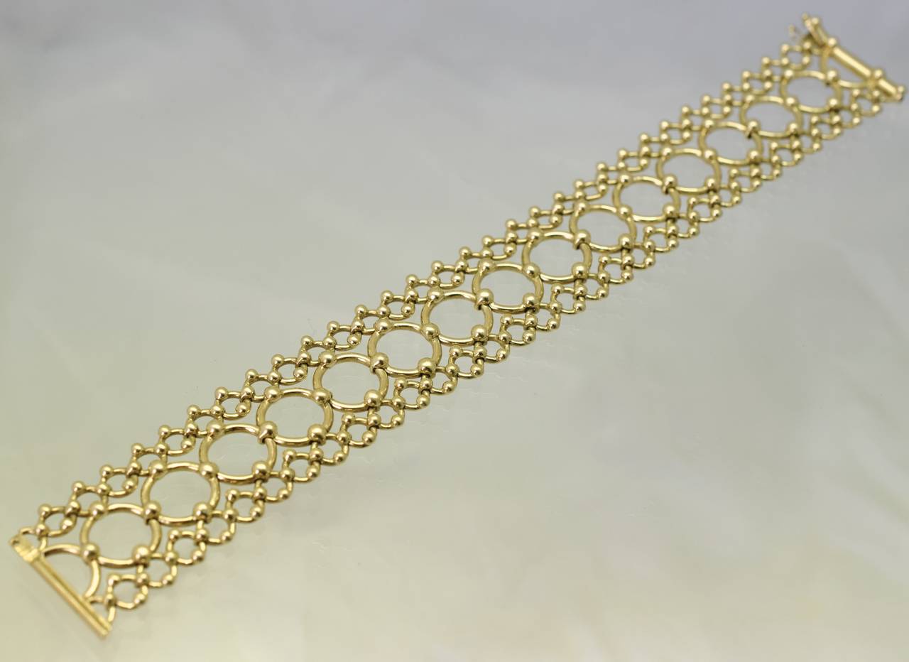 Tiffany & Co. Open Work Gold Bracelet In Excellent Condition In New York, NY