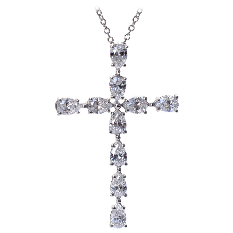 Harry Winston Diamond Platinum Cross