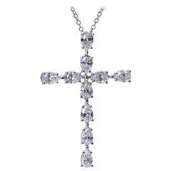 Harry Winston Diamond Platinum Cross
