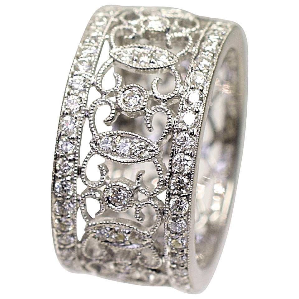 Bague dentelle diamant sale