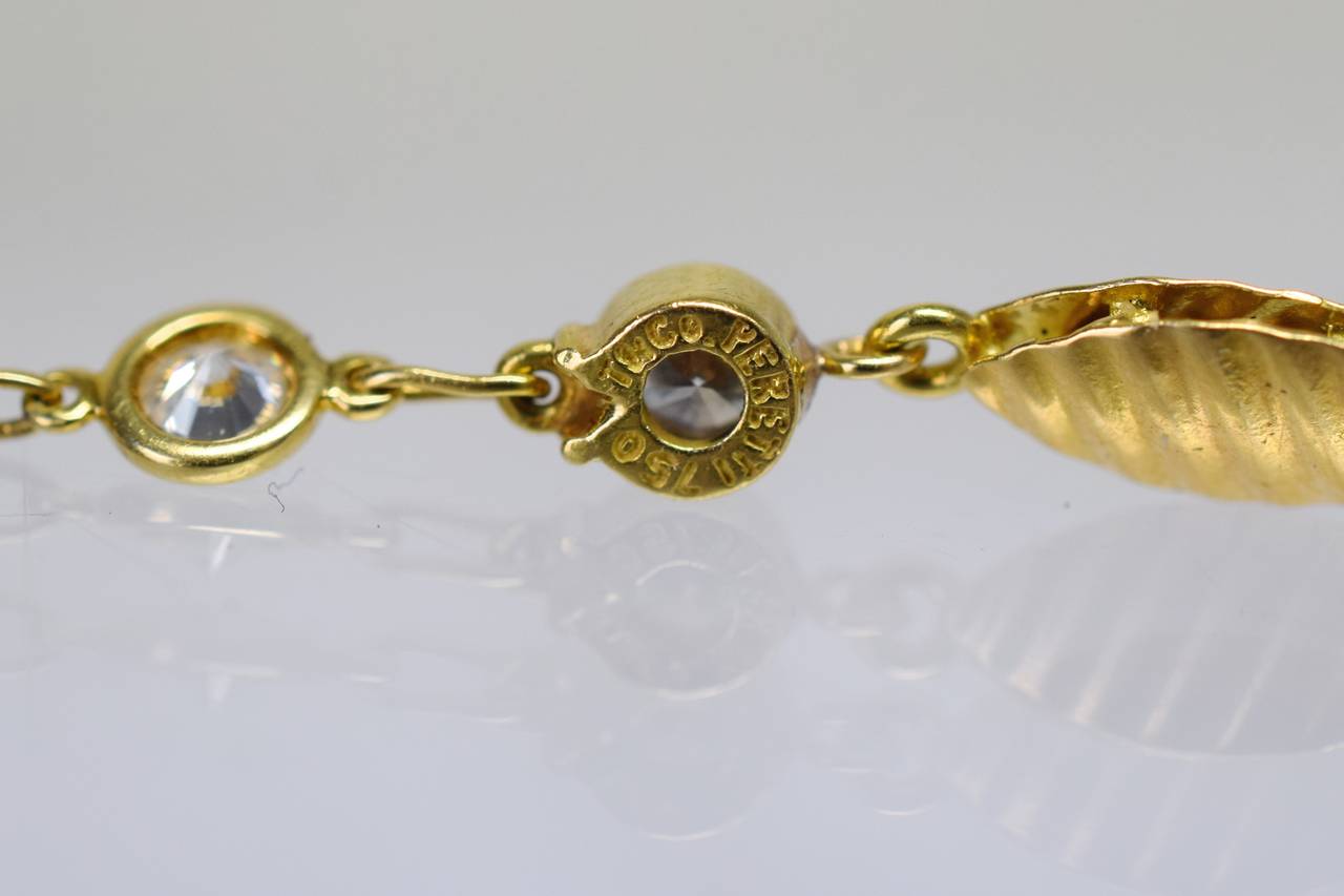 Women's Tiffany & Co. Elsa Peretti Diamond Gold Necklace