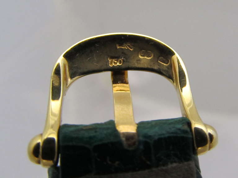 Graff Lady's Yellow Gold, Diamond and Emerald Heart-Shaped Wristwatch 3