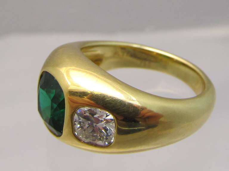 Women's Tiffany & Co  Emerald & Diamond Ring