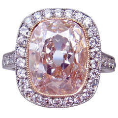 Erstklassig! 3.5 Karat G.I.A. Rosa Diamantring