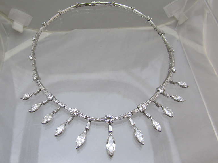 Retro Impressive Diamond Necklace In Excellent Condition In New York, NY