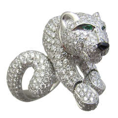 Vintage Cartier Diamond Panther Ring