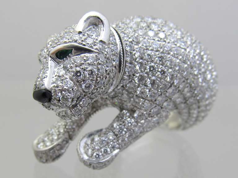 Women's Cartier Diamond Panther Ring