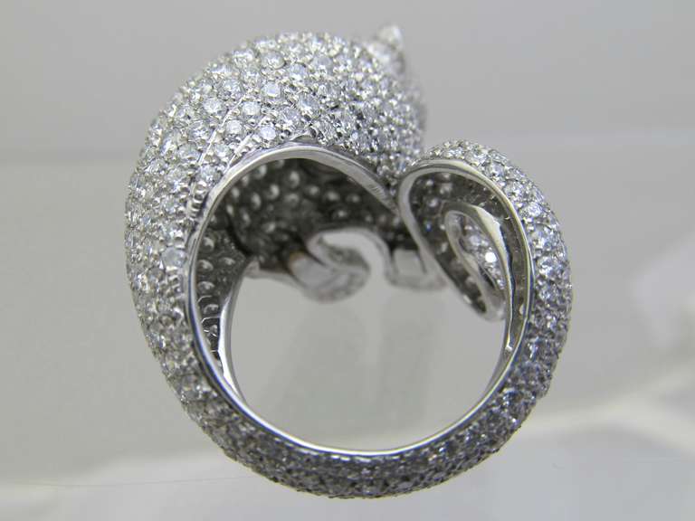 Cartier Diamond Panther Ring at 1stdibs