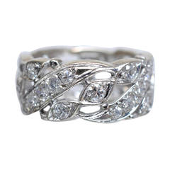 Art Deco Diamond Gold Band Ring