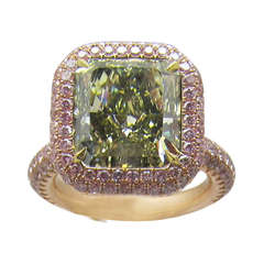 NALLY G.I.A Intense Green Diamond Ring